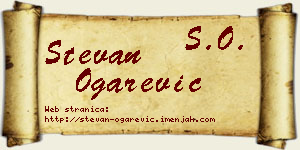 Stevan Ogarević vizit kartica